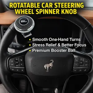 Rotatable Car Steering Wheel Spinner Knob – Premium Booster Ball for Easy One-Hand Driving, Stress Relief & Better Focus & Smooth Turning
