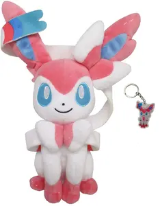 9" Sylveon + KeyChain - Cartoon Character Fashion Accessory for Keys or Backpack