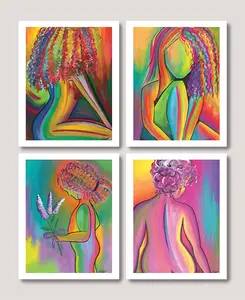 Rainbow Girls Full Art Print Collection (Set of 4 Fine Art Prints)
