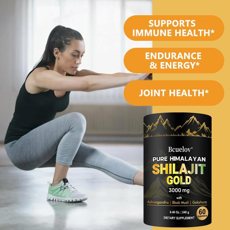 Bcuelov Pure Himalayan gold shilajit Health Supplement Supports Energy level, Supports joint health 60 Capsules