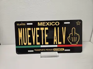 Car Plate Decorative Muevete Alv, Personalized Novelty Car Plate Muevete Alv, Personalized Car License Plate Muevete Alv