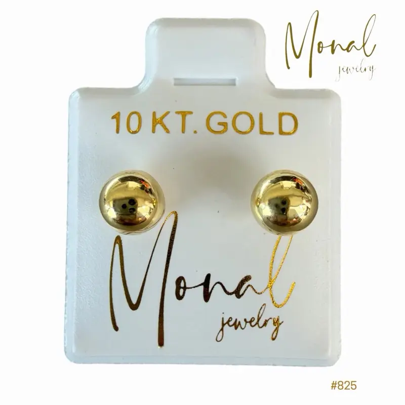 10K Gold Ball Style 5 mm Stud Earrings ECO | Broqueles Bola de 5 mm en Oro de 10K ECO