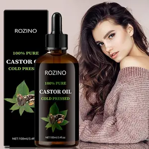 Pure Castor Essential Oil, 100ml Pure Natural Body Massage Oil for Massage, Shower, Skin Care, Facial, Body, Christmas Gift