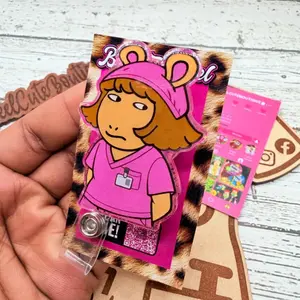 Side Eye Funny Badge Reel For Nursing Student Medical Professional Retractable ID Name Tag Holder Sarcastic Healthcare Worker Gift