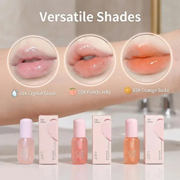 3pcs/set Conditioning Lip Oil Balm – Glow Reviver Plumping Lip Oil Soft, Nourished Lips Daily Gentle | Lip Care Set | Hydrating Lip Balm, Gloss & Lip Oil | Gentle Daily Lip Moisturizer for Soft, Smooth Lips | Ideal Gift for Women Hydrate Glossy