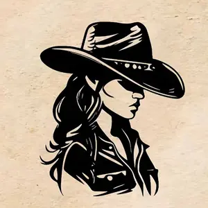 Cowboy Hat Design Wall Art, Cowgirl Wall Decor, Wall Hanging Decor for Home, Office, Living Room, Bedroom, Patio, Kitchen, Shopping Mall, Cafe, Poster