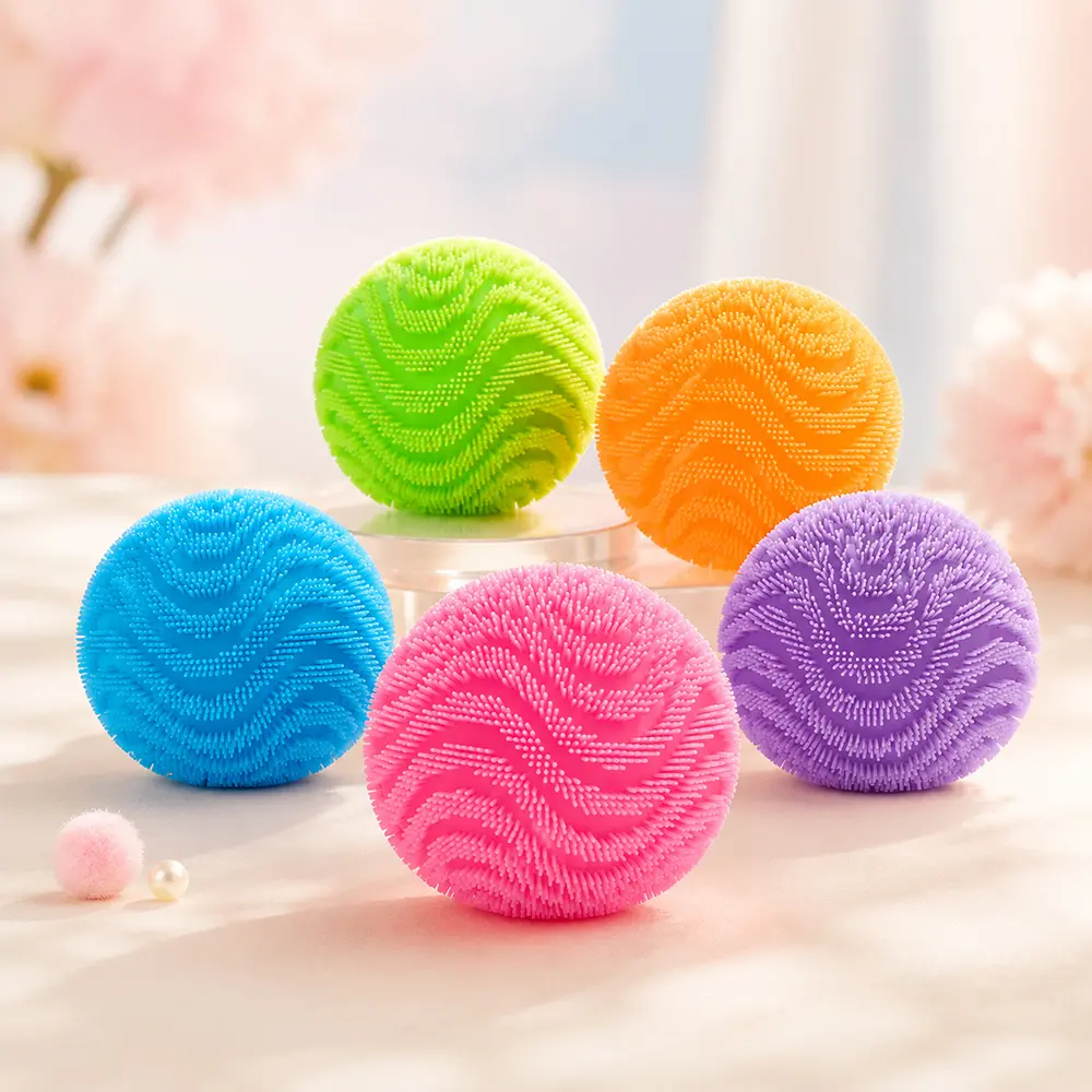 Fuzz Ball Sensory Toy – Soft Spiky Squeeze Fidget Ball, Stress Relief Gift for Kids & Adults