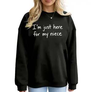 Cozy Long Sleeve for Family Time – 'Here For My Niece' Cute Aunt Uncle Sweatshirt