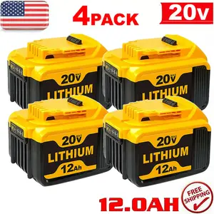 【Large capacity impact model】12.0Ah  suitable for Dewalt 20V lithiumbatteryMaxXR DCB200  wirelesspower too!battery replacement