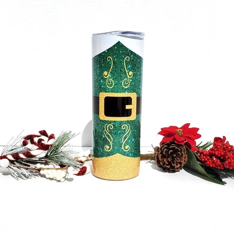 Elf Tumbler, Christmas theme Tumbler, Holiday Drinkware, 20oz tumbler Classic Flasks