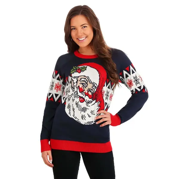 Adult Vintage Santa Unisex Ugly Christmas Sweater