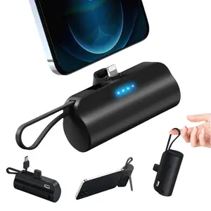 Portable Charger with Built in Plug, Tiny Power Bank Small Battery Pack Compatible with iPhone 14/14 Pro/13/13 Pro/12/12 Pro/11/XR/XS/X/8/7/6,AirPods