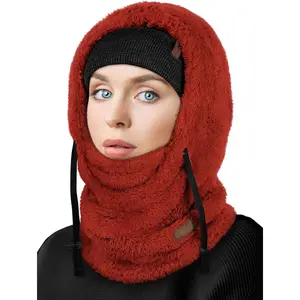 Ski Mask Fleece Balaclava, Windproof Face Mask Winter Warm Neck Cover Hat Hood for Men Women