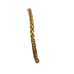 10k Wheat Style Bracelet Size 8 Width 3.5mm Elegant Versatile Jewelry for All Occasions Simple Design Perfect for Any Outfit