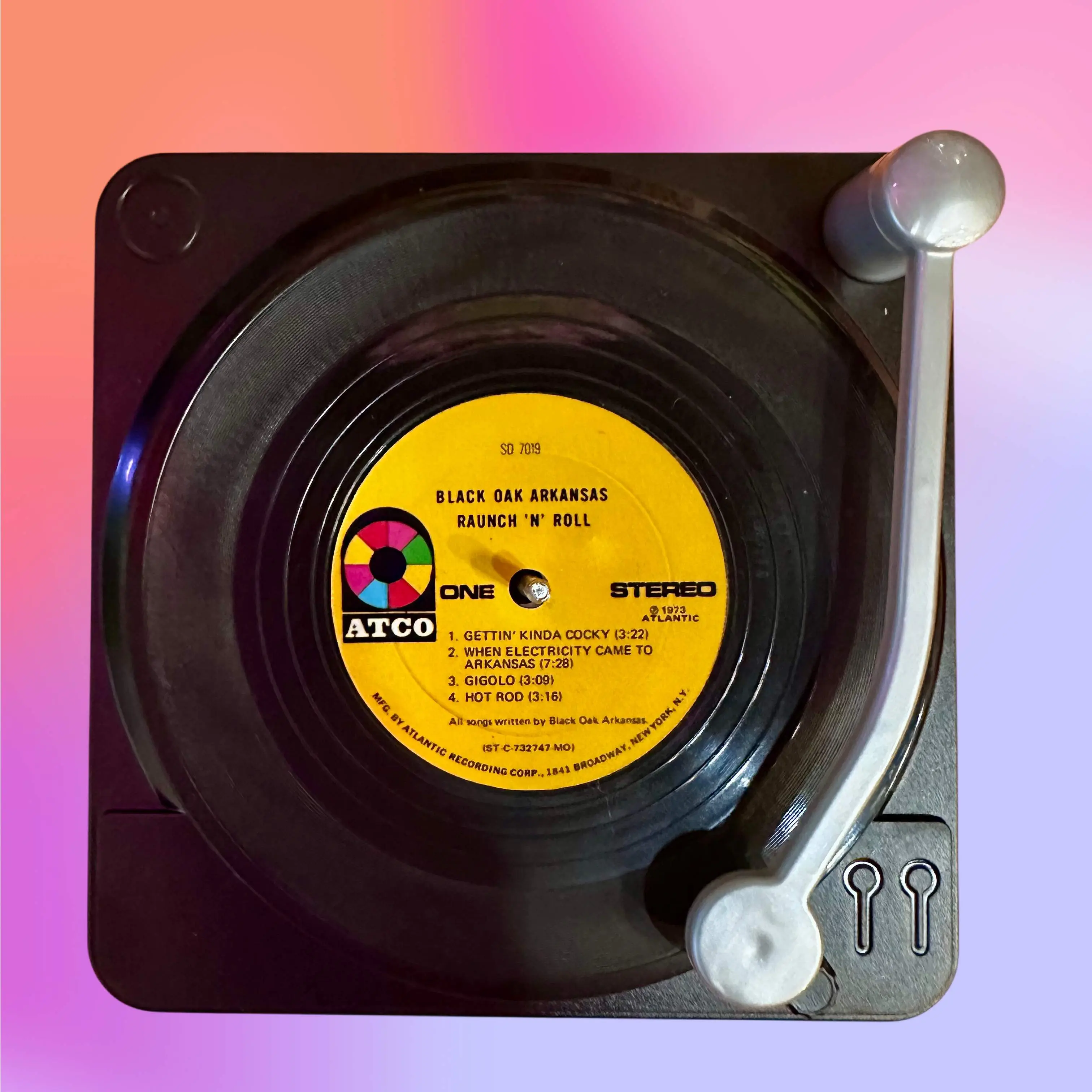 Killer Black Oak Arkansas Record Coasters & Player Holder!