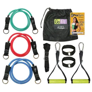 GoFit® Ultimate ProGym Resistance Bands Kit with Training DVD in Multicolored