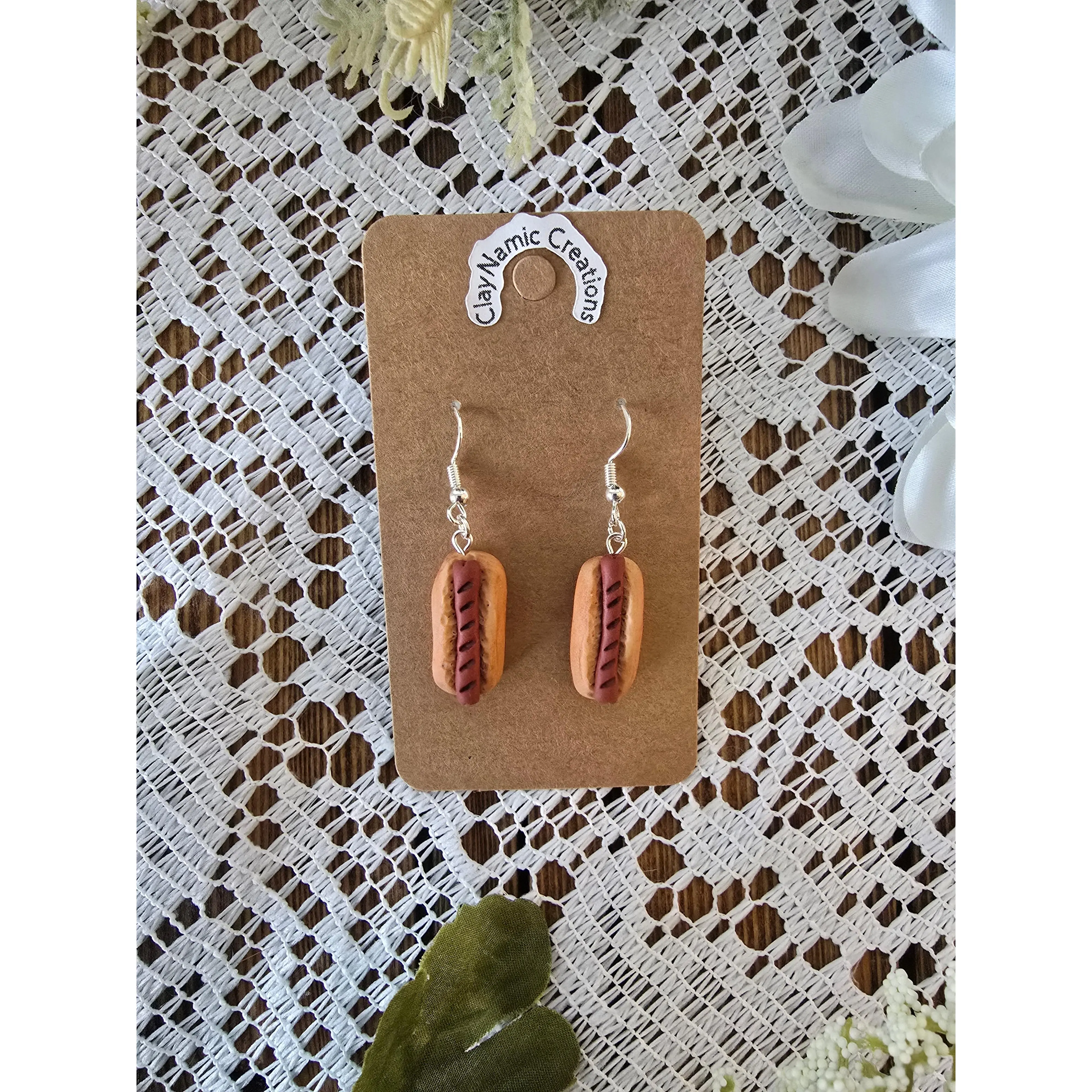 Hot dog earrings