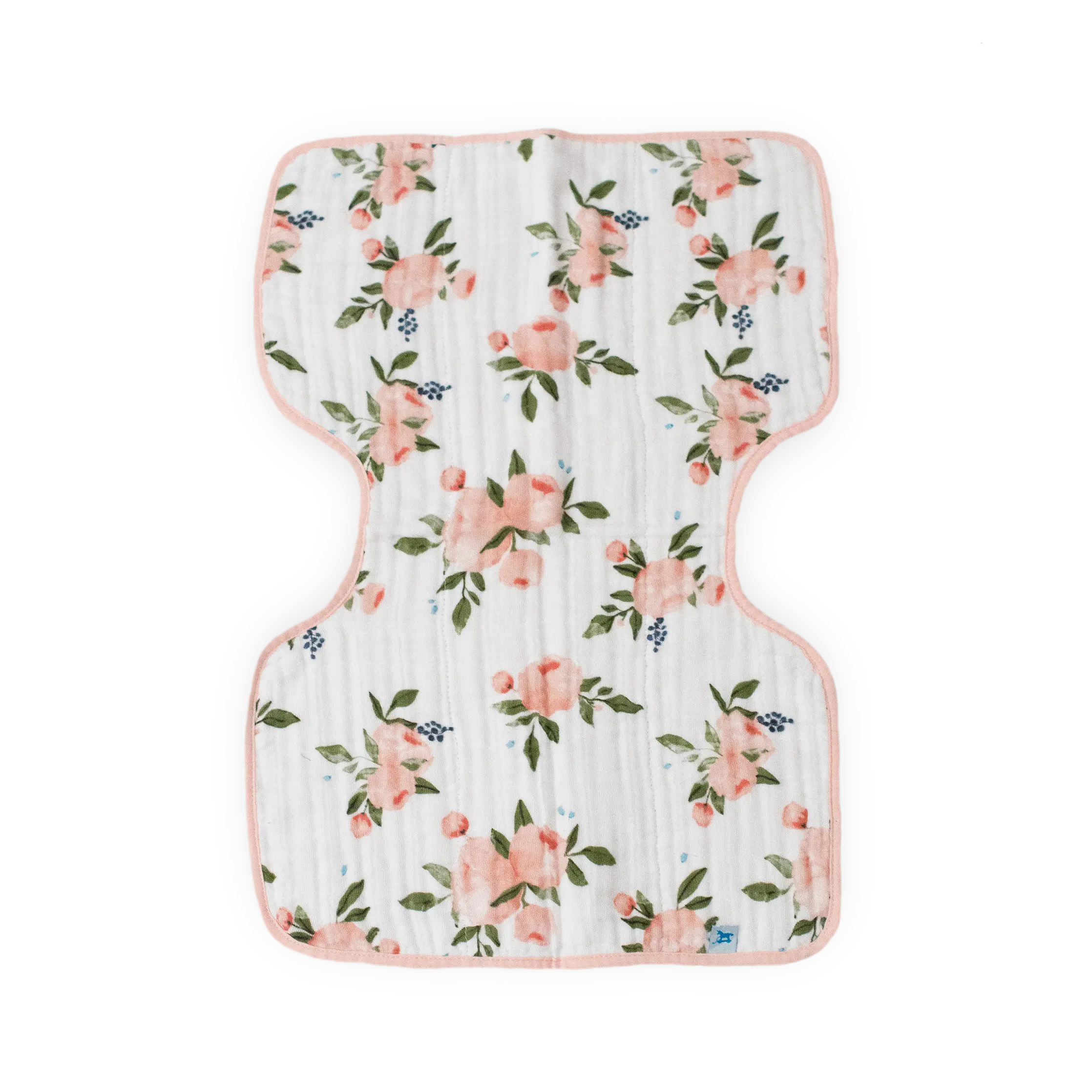 Cotton Muslin Burp Cloth - Watercolor Roses 2