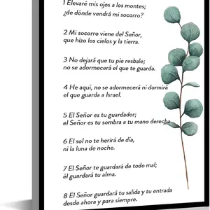 Salmo 121 En Español Para Pared Bible Verse Wall Art Scripture Biblical