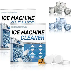 Ice Machine Cleaner Maker Descaler - 24 Clean Tablets- Bulk 1 Year , Compatible with Opal,Frigidaire, Nickel Safe Scale Remover for Countertop, Nugget Ice Makers
