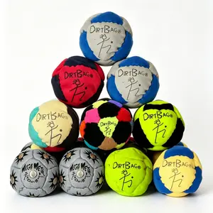 Premium DirtBag Hacky Sack - Sand-Filled Footbag with Non-Slip Surface, Lightweight & Portable for Beginner/Pro Footbag Tricks, Durable Fabric for Backyard, Park & Travel Fun