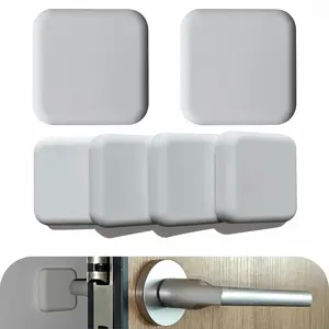 1.77'' Door stoppers Wall White 6 Pack  Door Bumpers Self-Adhesive Door Knob Guard Wall Shield Protect Wall Surface for  Office