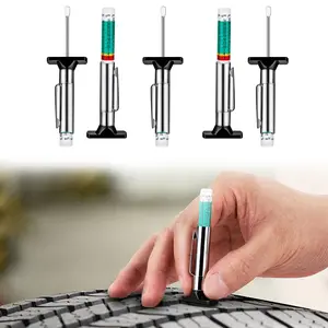 DABATR 5-Pack Tire Tread Depth Gauge, Color Coded Tire Depth Gauge with Pocket Clip in 1/32 Inch Increments, Accurate Tread Gauge Depth 32nds Measuring Tool for Car, Semi Truck Tire Tread Checker