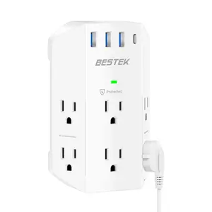 Surge Protector, Outlet Extender with 6 Outlets and 4 USB Ports 1 USB C