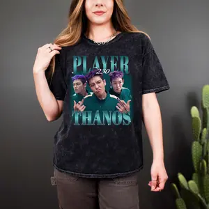 Player 230 THANOS Squid Game Wash T-Shirt, Graphic Trending Player 230 Shirt, Vintage TOP Thanos Tshirt, Thanos The Rapper 230 Tee Classic Cotton