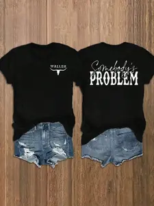 Women's Milk Silk Fabric Short Sleeve T-Shirt, Cow Head Graphic Print, Loose Fit, Comfortable Breathable Casual Streetwear Fashion Tee