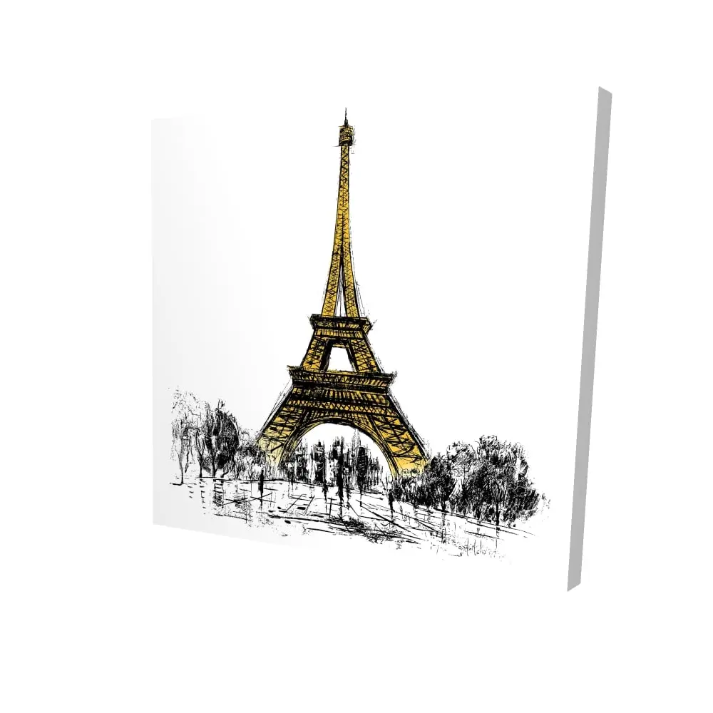 360 stand Eiffel Tower Silhouette Art High Def Print, 36x36 in Industrial Wall Decor, Home Supplies Room Decoration, Ideal Gift, Artistic, Artwork, Architecture Wall Arts, Crafted Wall Arts