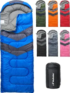 Sleeping Bag for Adults & Kids – 3 Season Lightweight Backpacking & Camping Sleeping Bag, Waterproof Warm Weather & Cool Weather, Compact with Compression Sack