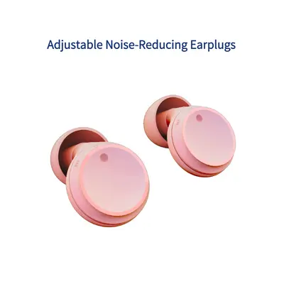 JUSTRVN Reusable Ear Plugs For Concerts & Sleep - 25-30dB Noise Reduction, 2 Pairs With 8 Ear Tips & Case