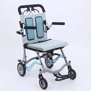 Ultra Lightweight Folding Transport Chair, Compact Foldable Travel Wheelchair With 16in Seat, Stable Mobility Transport Wheelchair for Adult Daily And Outdoor Use