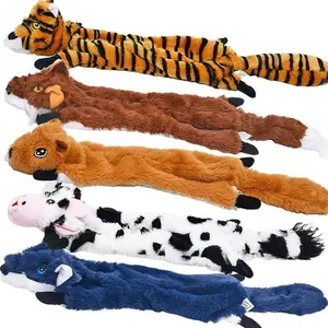 Durable Plush Dog Interactive Chew Toys Set of 5 for Small Dogs, No Fill Squeaky Toys for Medium and Large Dogs, Perfect for Teething Puppies