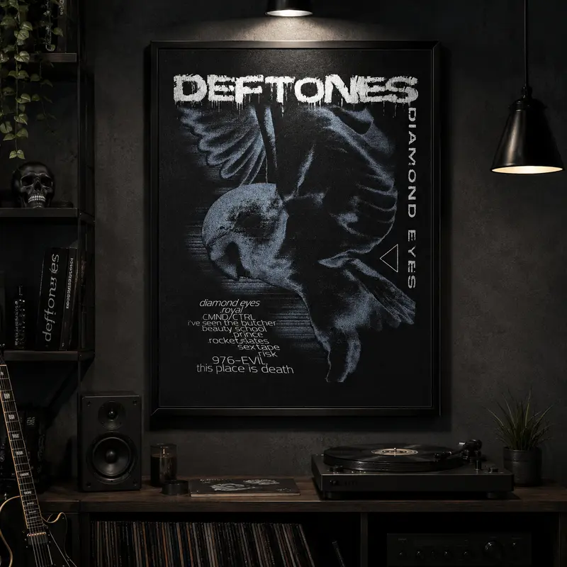 Deftones 'Diamond Eyes' Artistic Poster - Y2K Grunge Shoegaze Unframed Style Rock Band Decor, Unique Room Decor, Vintage Music Collector Gift, Alternative Aesthetic Decoration Print