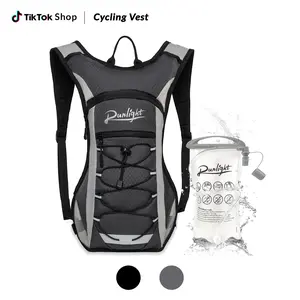 Running Hydration Vest Hydration Pack Backpack Hiking Backpack with 2L Water Bladder for Cycling Rave Climbing Camping Biking for Men Women