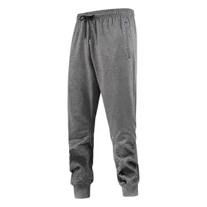 Men's solid color casual jogger pants with adjustable drawstring waist and zip pockets, suitable for everyday outdoor and indoor wear. Simple, casual style with a regular fit and versatile comfort.
