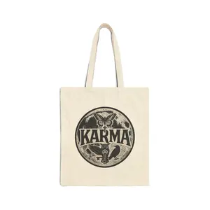 Karma Cotton Canvas Tote Bag
