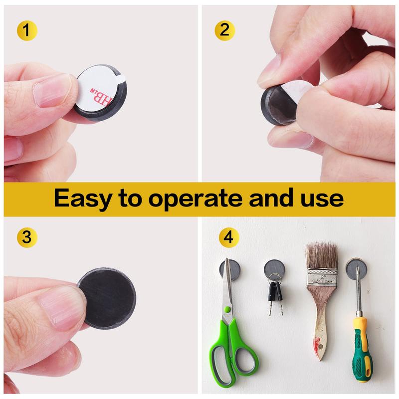 90Pcs Strong Magnets for Crafts with Adhesive Backing,Ceramic Magnets Small Round Circle Magnets for Refrigerator, Craft Hobbies, Science Projects & School Notice Boards (Black,0.7 * 0.12inch) Decor Kitchen Wall Photo Diy 90Pcs Strong Magnets for Crafts with Adhesive Backing,Ceramic Magnets Small Round Circle Magnets for Refrigerator, Craft Hobbies, Science Projects & School Notice Boards (Black,0.7 * 0.12inch) Decor Kitchen Wall Photo Diy