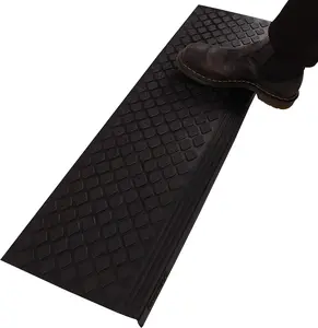 Rubber Stair Treads Non-Slip Outdoor 30"x10" (6-Pack) - Anti-Slip Step Mat with Nosing