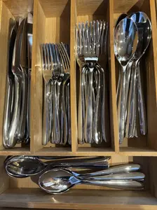 60 Piece Silverware Set for 12, Heavy Duty Stainless Steel Flatware Utensils Cutlery Set Including Steak Knife Fork and Spoon, Dishwasher Safe Gift Package for Wedding Housewarming