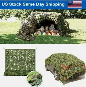 13FT Military Camouflage Netting Hunting Camo Camping Net Woodland Sunshade Mesh