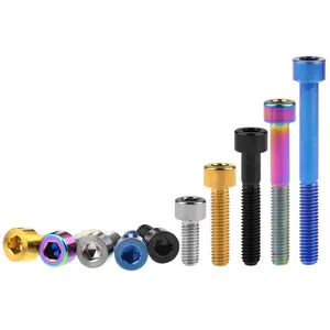 Wanyifa 6Pcs Titanium Ti Bolts M6x20mm Screw for Bicycle Headset Brake