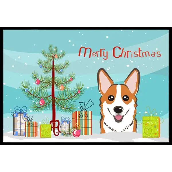 Carolines Treasures BB1626MAT Christmas Animal Non-Slip Durable Fade-Resistant Indoor-Outdoor Mat, 18x27in
