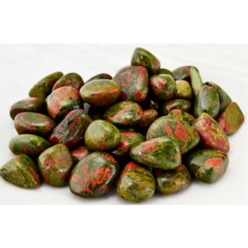 Unakite Tumbled Stones 1 Lb Bulk — Heart &amp; Third Eye Chakra Crystal