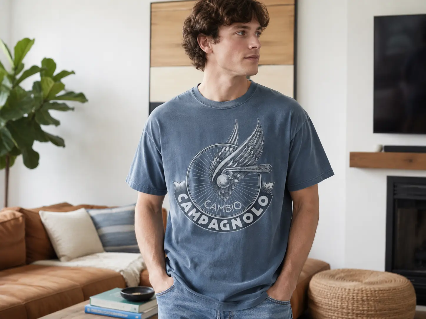 Vintage Cycling Graphic T-Shirt, Retro Bicycle Racing Tee, Classic Bike Wheel Graphic Shirt, Ivory Casual Unisex Cycling Top