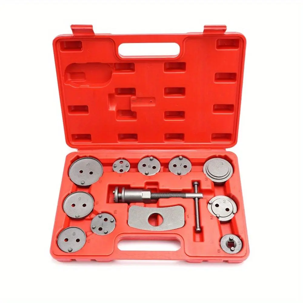 12pcs Universal Disc Brake Caliper Rewind-Piston Compressor Automotive Tool Set, Garage Car Repair Mechanic Tools Kit, Tool Kit For Car, Car Tools