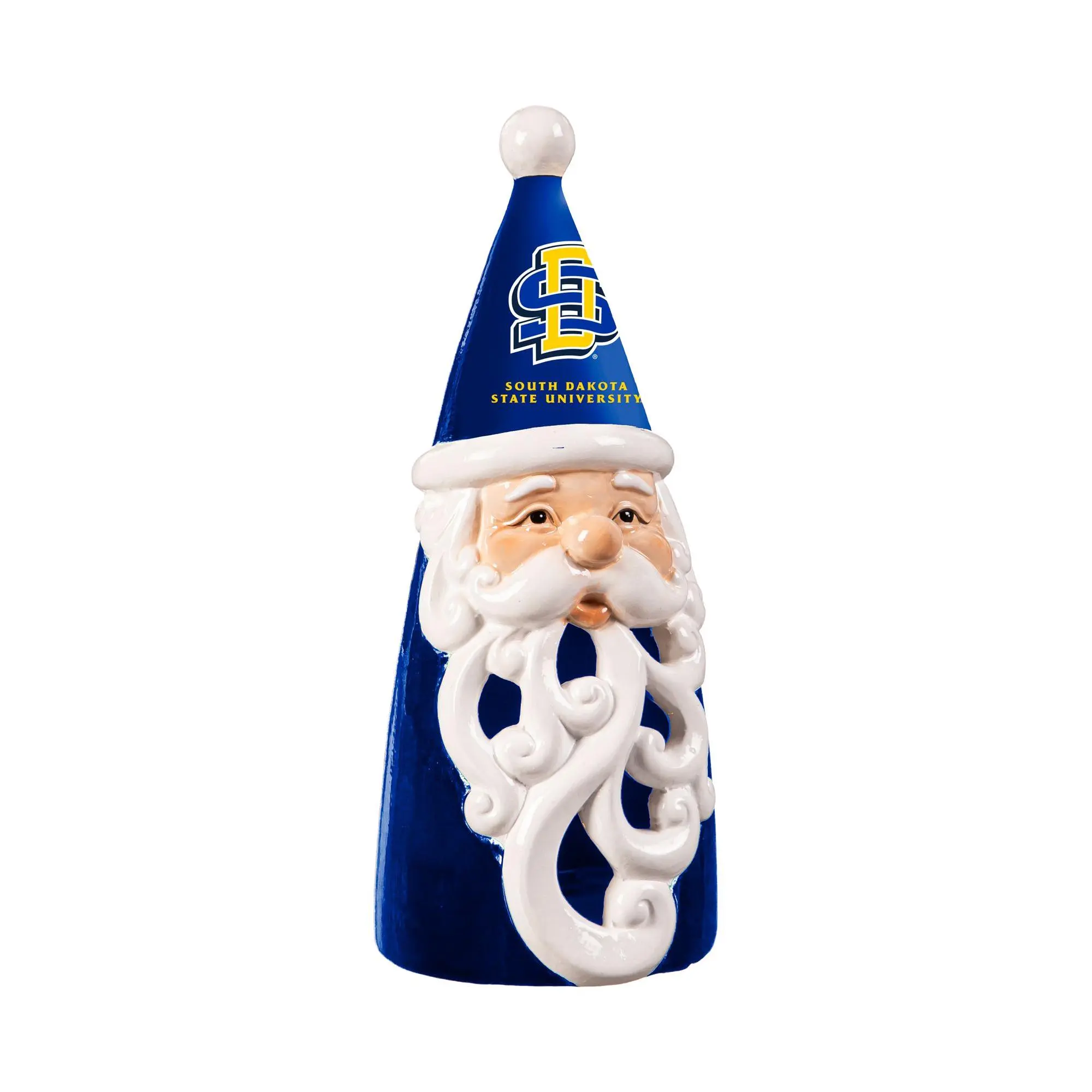 Evergreen 8" Santa LED Statuary with NCAA School Logo