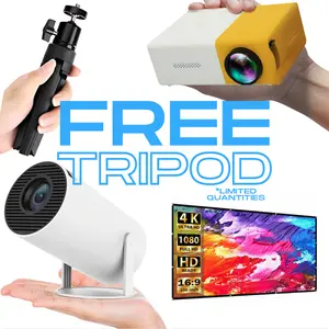 MiniMax Portable Projector, Portable Outdoor Movie Projector, Mini Projector for Home Bedroom, Compatible with Smartphone, HDMI, USB, AV, Fire stick, Roku, PS5, Videogames